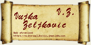 Vujka Zeljković vizit kartica
